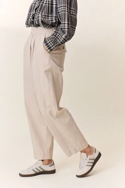 LEON & HARPER Penelope Pleated High Waisted Trousers 36 2